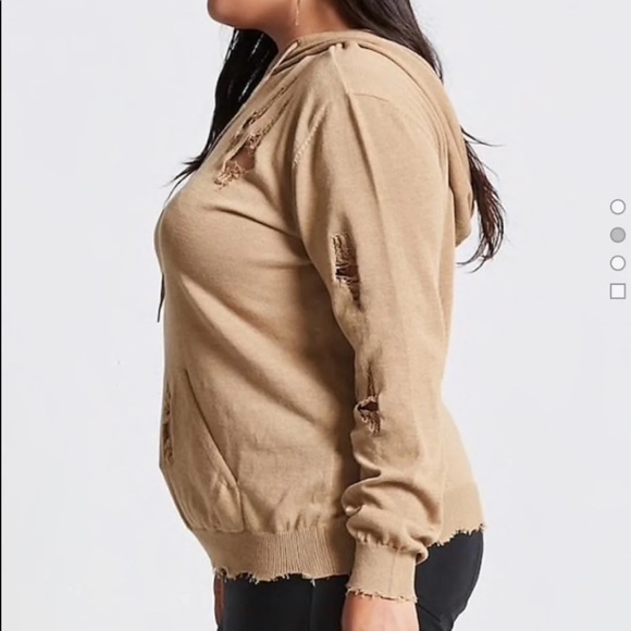 Forever 21 Lot of 2 Ruched Sleeve Sweatshirt & hoodie sweatshirt size XL - Picture 9 of 9